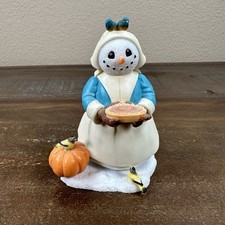 Vintage 2001 Lenox Lynn Bywaters Sweet As Pie Snowman Holiday Figurine 3.5” picture
