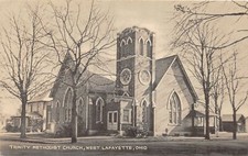 G23/ West Lafayette Ohio Postcard c1940s Trinity Methodist Church Building 6 picture