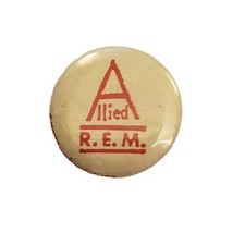 RARE Vintage 1987 R.E.M. Allied button Document Tour Crew Pin REM 1.25” badge NM picture