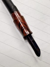 MINT WATERMAN 7 RED RIPPLE HARD RUBBER FOUNTAIN PEN SECTION & SAC PART picture