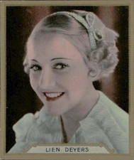 1930s Haus Gold Film Stars #107 LIEN DEYERS Tobacco Cigarette Movie Card picture