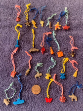 Vintage Celluloid Plastic Gumball Prize Charms Lot of 24 String Pulls 1930s 1940 picture