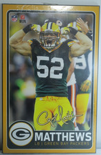 Clay Matthews Green Bay Packers Wood Sign WinCraft 11x17 Topps Style Plaque NFL picture