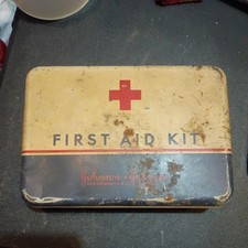 Vintage Johnson & Johnson First Aid Kit With Supplies. interesting Piece picture
