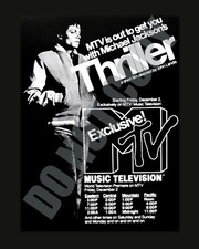1983 Michael Jackson Thriller MTV Music Video Premiere Promo Ad Repro 8x10 Photo picture