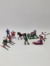Vintage Lead Barclay Winter Village Figures picture