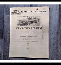 1989 John's Cougar Central Parts and Accessories Mercury Cougar 1967-72 Catalog  picture