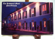 1940s-60s Motel Postcard, The Provincial Motel at night, New Orleans, LA picture