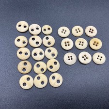 24 Antique Bone China Buttons for  Undergarments 2-Hole 5/8”;  4-Hole 5/8” picture