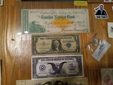 Vintage Ephemera Lot. checks 50+ Items Stocks Bank Checks Stamps Retails $125 picture