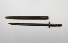 WWII Australian SLAZ MA 1907 Rifle Bayonet w/ Mangrovite '42 Scabbard Original picture