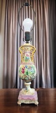 Vintage Beckwith China Porcelain Hand Painted Table Lamp picture