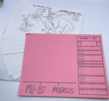 1984 He-man MOTU Ep 81 Filmation Production Art Character Model Lot w Folder picture