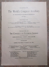 WORLD'S COLUMBIAN EXPO ULTRA RARE DOCUMENT FOR CONGRESS ON 