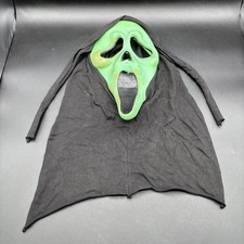 Vintage SCREAM Green Ghost Face Mask Fun World Div Halloween READ picture