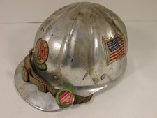 Vintage Fibre-Metal SuperLite Hard Hat Helmet Union AGC St Louis USA Aluminum picture