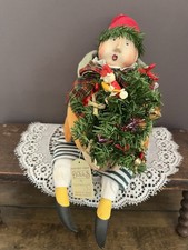 Vintage Department 56 Handcrafted Elf Doll Marylisa Chesnutt Christmas 16”. HTF picture