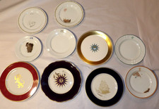 10 VINTAGE SYRACUSE CHINA/O.P. CO./ONONDAGA POTTERY CO., SAMPLE PLATES UNUSED picture
