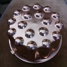 Auminum Copper Color Vintage Jello Food Mold Fluted Bubble picture