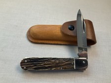 Vintage Mikov Folding Pocket Knife W/ Stag Handles  picture
