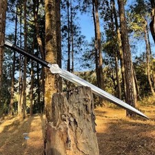 CUSTOM Handmade Sleek Spear point blade with Satin Finish Medival Long Sword picture