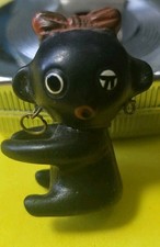 ANTIQUE GOOGLY DOLL HARD RUBBER DOLL WITH Earrings JAPAN 1920-40s picture