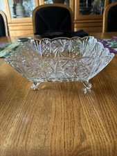 Vintage Violetta Square Lead Crystal Bowl picture
