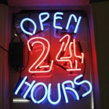 Open 24 Hours Shop Acrylic 24