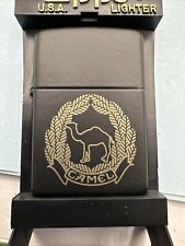 Vintage 1999 Camel Gold Wreath Black Matte Zippo Lighter NEW Rare picture
