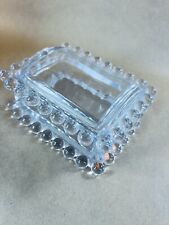 1936 Candlewick Clear Cigarette Trinket Box Glass Dish w Domed Lid Ohio 3400 picture