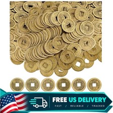 100 Chinese Feng Shui Coins 0.8 Inch Antique Bronze Fortune Lucky Good Luck picture