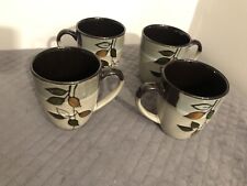 Pfaltzgraff Studios Pastoral Leaves Coffee Mug Cup Set of 4 Ceramic 12 oz 2C picture
