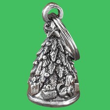 Guardian Bell CHRISTMAS TREE Motorcycle Biker Harley Gremlin Luck Hanger picture