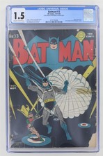 Batman 13 Joker CGC 1.5 Detective Comics 1942 DC Bob Kane Joe DiMaggio Appr. picture