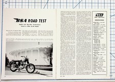 1964 BSA 350cc SS-90 Sportsman Motorcycle Road Test Article Magazine Page picture