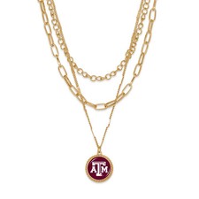 Texas A&M Aggies, Licensed Emblem Sydney Necklace, 18K gold plated picture