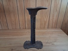 Vintage Cast Iron Shoe Stand Boot Jack Cobbler's Anvil Shoemaker 20” Tall picture