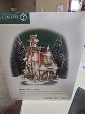 Dept 56 Northern Lights Fire Station #56730 Curated Collection North Pole  picture