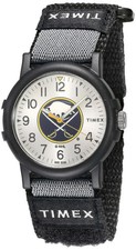 Timex NHL Recruit Buffalo Sabres Men's 38mm Silver Dial Black Fabric Watch picture