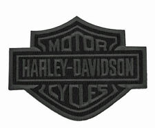 Harley-Davidson Embroidered Blackout Bar & Shield Logo Emblem Small - 8011512 picture