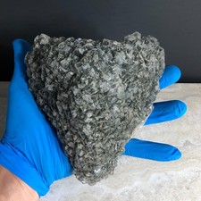 2.82lbs  Dark Blue Green Fluorite w Pyrite Crystal Cluster Mineral Specimen FDL9 picture