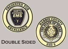 Harris County ESD 6 North Channel EMS Texas Excellence Challenge Coin  J#25 picture