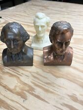 Vintage Banthrico Chicago  Lincoln And Washington Coin Banks No Key picture