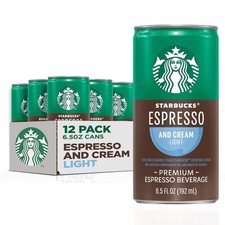 Starbucks Espresso & Cream Light, 6.5 Fl Oz Cans (Pack of 12) picture