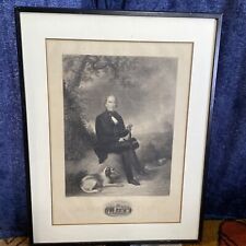 Rare Historical 1843 Henry Clay Engraving By J.W. Dodge, First Printing, Framed. picture