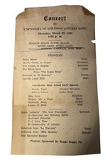 1933 University Of Arkansas Concert Sponsored By Kappa Kappa Psi picture