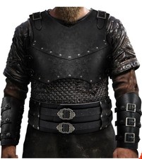 HiiFeuer viking warrior chest armour for LARP/Cosplay -  black dragons NWT picture