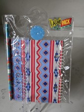 Vintage NOS 1990 Impact International Tribal Retro Notebooks Pencil Eraser Set picture