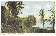 Seattle Washington Green Lake Path Postcard c1908 PCK Series Posted Divided picture