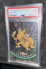 1999 TOPPS POKEMON TV FOIL KADABRA #64 PSA 9 MT BLUE LABEL picture